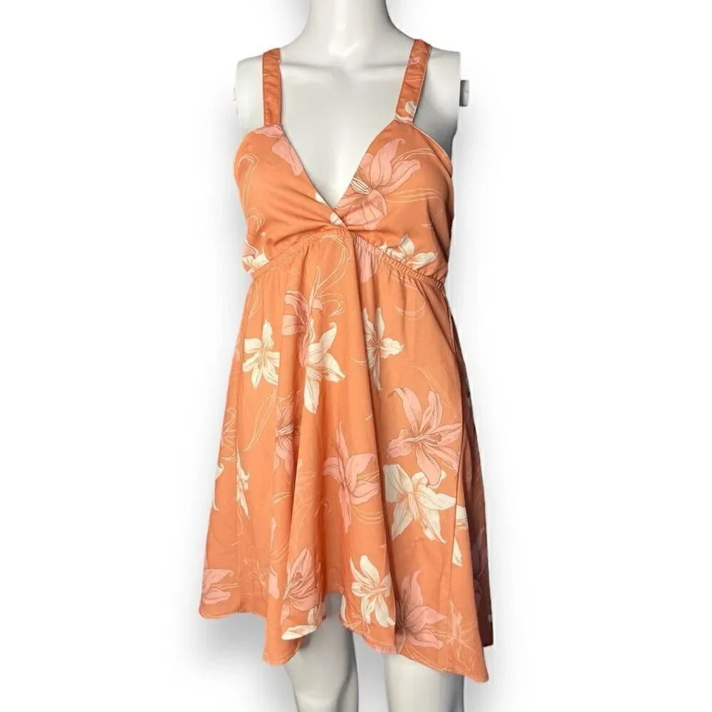 Phax Floral Strappy Swim Mini Dress Cover Up Wild Rose Size Medium